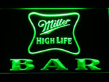 Miller High Life Bar LED Neon Sign Electrical - Green - TheLedHeroes