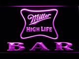 Miller High Life Bar LED Neon Sign Electrical - Purple - TheLedHeroes