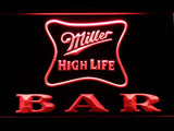 Miller High Life Bar LED Neon Sign Electrical - Red - TheLedHeroes