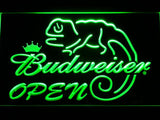 Budweiser Chameleon Open LED Neon Sign USB - Green - TheLedHeroes