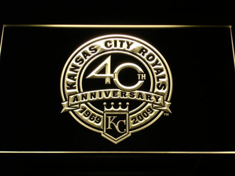 FREE Kansas City Royals 40th Anniversary LED Sign - Yellow - TheLedHeroes