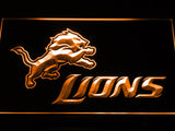 Detroit Lions (3) LED Neon Sign USB - Orange - TheLedHeroes