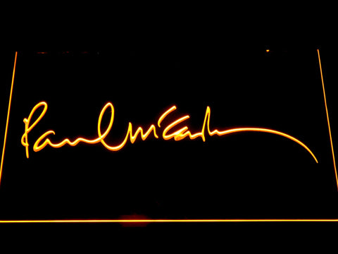 Paul Mccartney LED Neon Sign Electrical - Yellow - TheLedHeroes