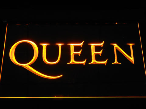 Queen LED Neon Sign USB - Yellow - TheLedHeroes
