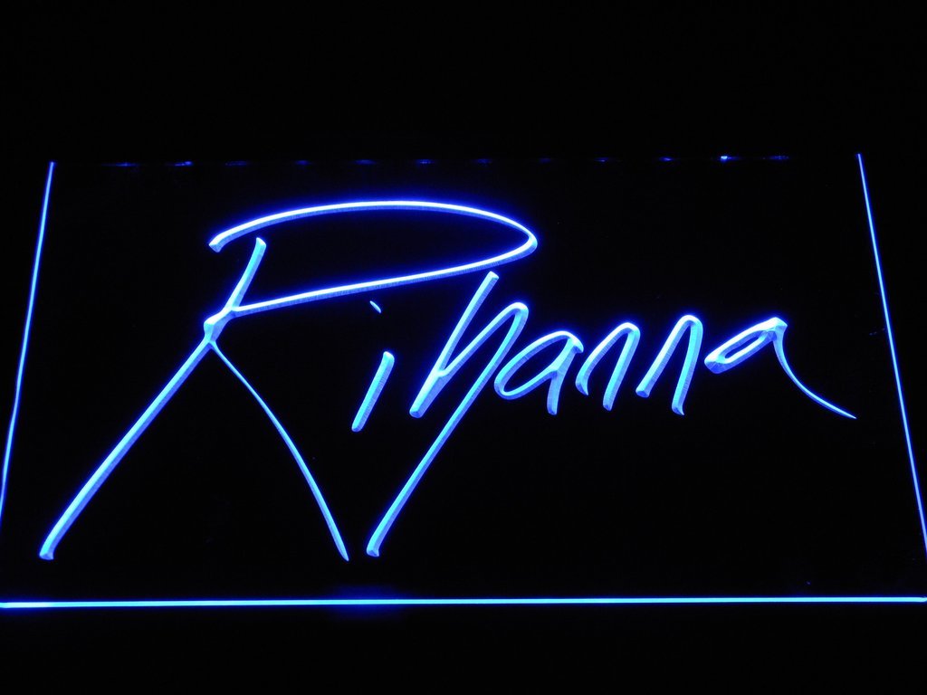 Rihanna LED Neon Sign Electrical - Blue - TheLedHeroes