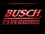 Busch It's 5pm Somewhere LED Neon Sign USB - Red - TheLedHeroes