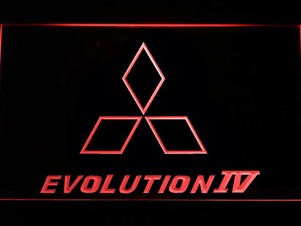 FREE Mitsubishi Evolution IV LED Sign - Red - TheLedHeroes