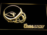 Arizona Cardinals Coors Light LED Neon Sign Electrical - Yellow - TheLedHeroes