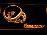 Atlanta Falcons Coors Light LED Neon Sign USB - Orange - TheLedHeroes