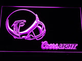 Atlanta Falcons Coors Light LED Neon Sign USB - Purple - TheLedHeroes