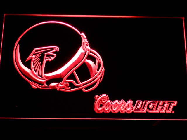 Atlanta Falcons Coors Light LED Neon Sign USB - Red - TheLedHeroes