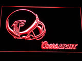 Atlanta Falcons Coors Light LED Neon Sign USB - Red - TheLedHeroes