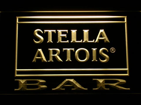 Stella Artois Bar (2) LED Neon Sign USB - Yellow - TheLedHeroes