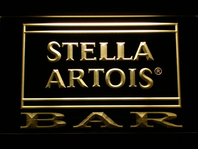 Stella Artois Bar (2) LED Neon Sign Electrical - Yellow - TheLedHeroes