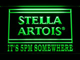 Stella Artois It's 5pm Somewhere (2) LED Neon Sign Electrical - Green - TheLedHeroes