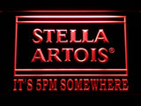 Stella Artois It's 5pm Somewhere (2) LED Neon Sign Electrical - Red - TheLedHeroes