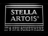 Stella Artois It's 5pm Somewhere (2) LED Neon Sign USB - White - TheLedHeroes