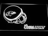 Baltimore Ravens Coors Light LED Neon Sign USB - White - TheLedHeroes