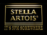 Stella Artois It's 5pm Somewhere (2) LED Neon Sign Electrical - Yellow - TheLedHeroes