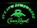 Crown Royal It's 5pm Somewhere LED Neon Sign USB - Green - TheLedHeroes