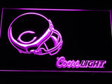 Chicago Bears Coors Light LED Neon Sign USB - Purple - TheLedHeroes