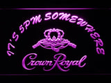 Crown Royal It's 5pm Somewhere LED Neon Sign Electrical - Purple - TheLedHeroes