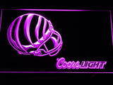 Cincinnati Bengals Coors Light LED Neon Sign USB - Purple - TheLedHeroes