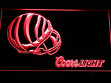 Cincinnati Bengals Coors Light LED Neon Sign Electrical - Red - TheLedHeroes