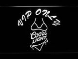 Coors Light Bikini VIP Only LED Neon Sign USB - White - TheLedHeroes