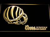 Cincinnati Bengals Coors Light LED Neon Sign USB - Yellow - TheLedHeroes