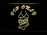 Coors Light Bikini VIP Only LED Neon Sign USB - Yellow - TheLedHeroes