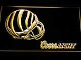 Cincinnati Bengals Coors Light LED Sign - Yellow - TheLedHeroes