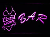 Coors Light Bikini Bar LED Neon Sign Electrical - Purple - TheLedHeroes