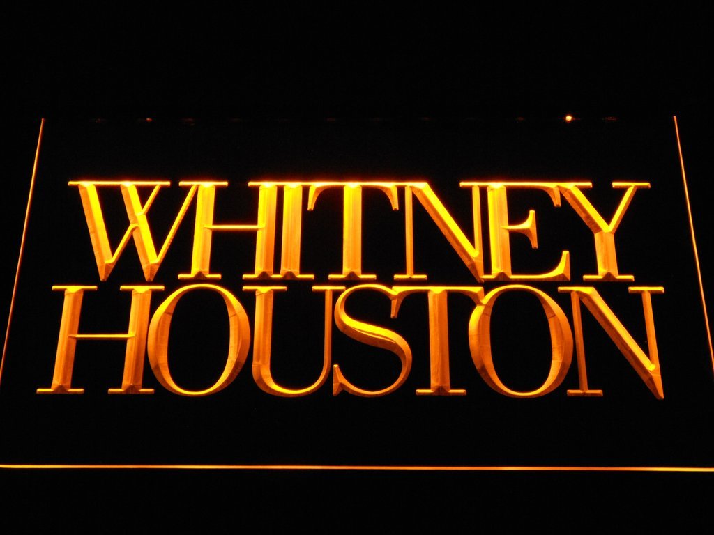 Whitney Houston LED Neon Sign USB - Yellow - TheLedHeroes