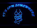 Coors Light Bikini It's 5 pm Somewhere LED Neon Sign USB - Blue - TheLedHeroes