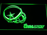 Dallas Cowboys Coors Light LED Neon Sign Electrical - Green - TheLedHeroes
