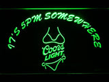 Coors Light Bikini It's 5 pm Somewhere LED Neon Sign USB - Green - TheLedHeroes