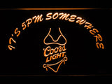 Coors Light Bikini It's 5 pm Somewhere LED Neon Sign USB - Orange - TheLedHeroes
