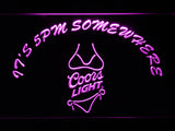 FREE Coors Light Bikini It's 5 pm Somewhere LED Sign - Purple - TheLedHeroes