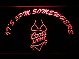 FREE Coors Light Bikini It's 5 pm Somewhere LED Sign - Red - TheLedHeroes