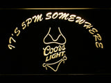 FREE Coors Light Bikini It's 5 pm Somewhere LED Sign - Yellow - TheLedHeroes