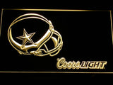 Dallas Cowboys Coors Light LED Neon Sign Electrical - Yellow - TheLedHeroes