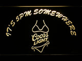 Coors Light Bikini It's 5 pm Somewhere LED Neon Sign USB - Yellow - TheLedHeroes