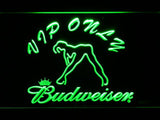 Budweiser Girl VIP Only LED Neon Sign Electrical - Green - TheLedHeroes