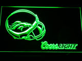 Denver Broncos Coors Light LED Neon Sign Electrical - Green - TheLedHeroes