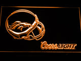 Denver Broncos Coors Light LED Neon Sign Electrical - Orange - TheLedHeroes