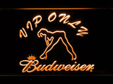 Budweiser Girl VIP Only LED Neon Sign USB - Orange - TheLedHeroes