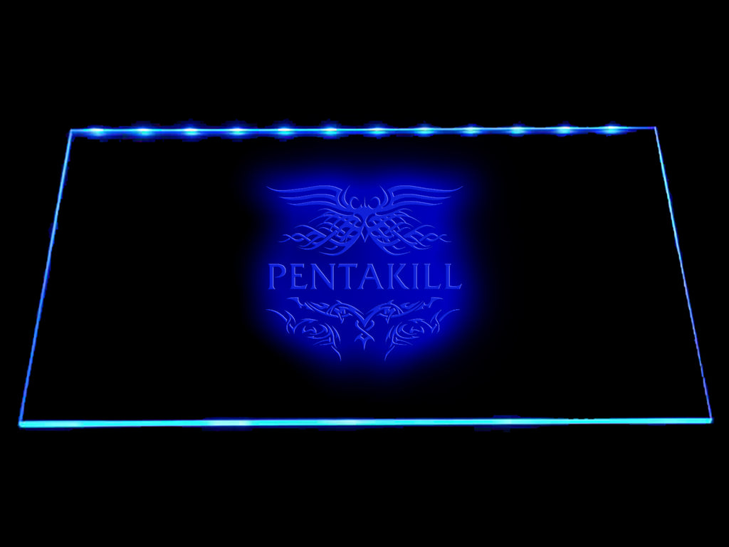 League Of Legends Pentakill LED Sign - Blue - TheLedHeroes