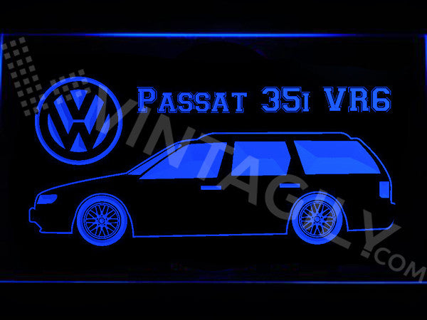 FREE Volkswagen Passat 35i VR6 LED Sign - Blue - TheLedHeroes