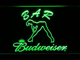 Budweiser Girl Bar LED Neon Sign Electrical - Green - TheLedHeroes